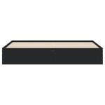 vidaXL Cadre de lit avec tiroirs noir 200x200 cm bois d'ingénierie