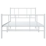 vidaXL Cadre de lit métal sans matelas et pied de lit blanc 100x200 cm