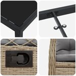 vidaXL Ensemble de salle à manger de jardin 5 pièces en beige poly rattan