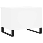 vidaXL Table basse Blanc 60x44 5x45 cm Bois d'ingénierie