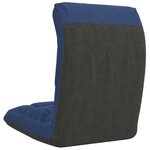 vidaXL Chaise pliable de sol Bleu Tissu