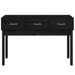 vidaXL Table console Noir 114x40x75 cm Bois massif de pin