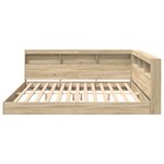 vidaXL Lit bibliothèque chêne Sonoma 180x200 cm en bois aggloméré