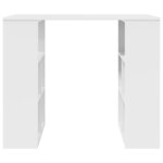 vidaXL Bureau avec étagère Blanc 90 x 50 x 75 cm Bois d'ingénierie