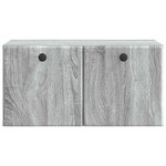 vidaXL Meuble TV mural 59 5 x 31 x 30 cm Sonoma gris Bois d'ingénierie