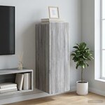vidaXL Armoire Murale Sonoma gris 33 x 34 5 x 94 cm Bois d'ingénierie