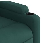 vidaXL Fauteuil inclinable vert foncé tissu