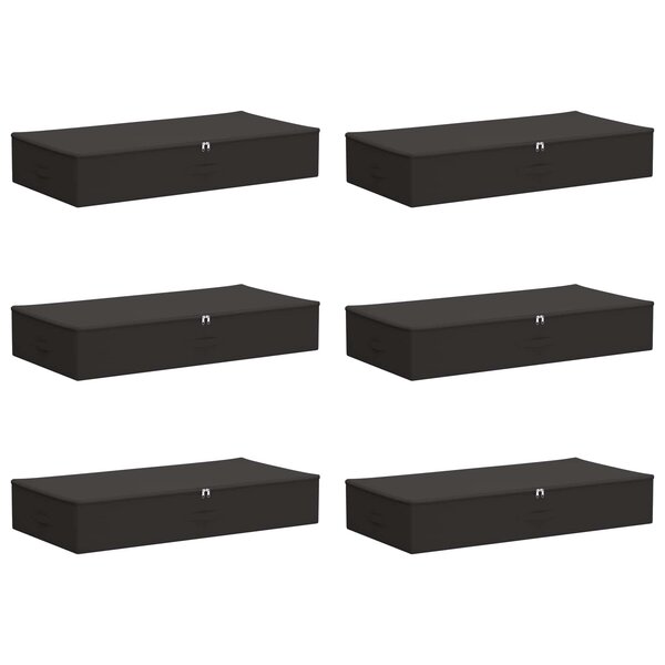 vidaXL Boîte de rangement 6 Pièces Anthracite 90 x 48 x 15 cm