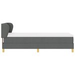 Lit box spring vidaXL avec matelas gris foncé  80x200 cm  tissu