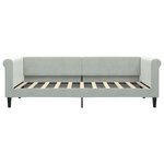 vidaXL Lit de jour avec lit gigogne gris clair 90x190 cm velours