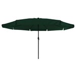 vidaXL Parasol de jardin Vert et Noir 395 x 395 x 245 cm