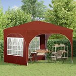vidaXL Tente de fête pop-up 290 x 290 x 245 cm Terre cuite