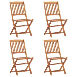 Vidaxl chaises pliables d'extérieur 4 pcs bois d'acacia solide