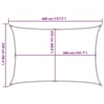 vidaXL Voile d'ombrage 160 g/m² Anthracite 2 5x4 m PEHD