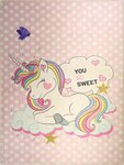Tapis enfant LICORNE SWEET 80 x 150 cm - Rose