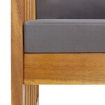 vidaXL Salon de jardin 5 Pièces avec coussins Bois d'acacia solide