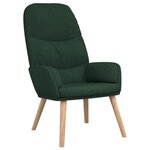 vidaXL Chaise de relaxation Vert foncé Tissu