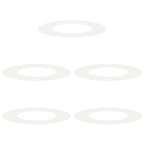 vidaXL Anneau d'arbre plat 5 Pièces Blanc Ø40/70 cm Acier