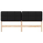 vidaXL Tête de lit capitonnée Marron et Noir 200 cm Pin massif