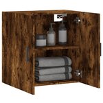 vidaXL Armoire murale chêne fumé 60x31x60 cm bois d'ingénierie
