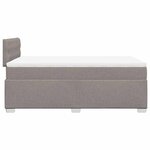 vidaXL Sommier à lattes de lit avec matelas taupe 120x190 cm tissu