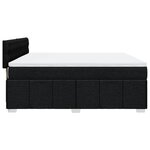 vidaXL Sommier à lattes de lit avec matelas Noir 180x200 cm Tissu