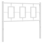 vidaXL Tête de lit métal blanc 100 cm