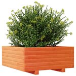 vidaXL Jardinière cire marron 60x60x26 5 cm bois de pin massif