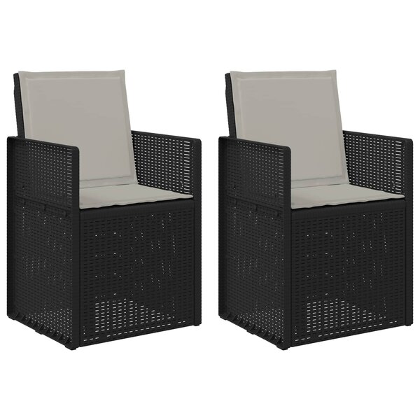 vidaXL Chaises de jardin salle à manger 2 Pièces Anthracite et Gris clair