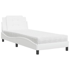 vidaXL Cadre de lit sans matelas Zadar blanc 100x200 cm similicuir