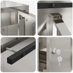 vidaXL boîte aux lettres Noir 30 x 23 x 55 cm Acier inoxydable