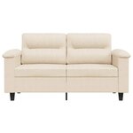 vidaXL Canapé à 2 places Beige 120 cm Tissu microfibre