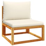 vidaXL Salon de jardin avec coussins 11 Pièces bois massif d'acacia