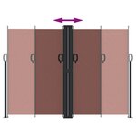 vidaXL Auvent latéral rétractable Marron 180x1200 cm