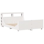 vidaXL Cadre de lit sans matelas blanc 120x200 cm bois de pin massif