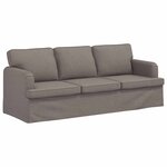 vidaXL Canapé Taupe 201 x 80 x 85 cm tissu