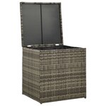 vidaXL Salon de jardin 4 Pièces avec coussins résine tressée gris