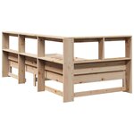 vidaXL Lit bibliothèque sans matelas 100x200 cm bois massif de pin