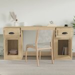 vidaXL Bureau avec armoire chêne sonoma bois d'ingénierie