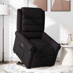 vidaXL Fauteuil inclinable électrique noir tissu