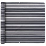 Vidaxl paravent de balcon tissu oxford 90 x 600 cm bande gris