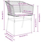 vidaXL Ensemble de 7 pièces de jardin avec coussins Marron Poly Rattan
