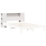vidaXL Tête de lit avec rangement blanc 150 cm bois massif de pin