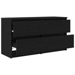 vidaXL Meuble TV noir 100x35x54 cm bois d'ingénierie