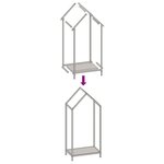 vidaXL Portant de bois chauffage noir 40x25x90 cm