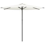 vidaXL Parasol de jardin 270 x 270 cm Polyester Rectangulaire Crème
