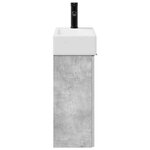 vidaXL Meuble de salle de bain avec robinet Gris béton