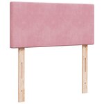 vidaXL Sommier à lattes de lit et matelas Rose 80x200 cm Velours