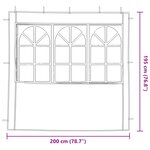 vidaXL Mur de tente de fête 2 pièces 200 x 195 cm Rouge PE et acier