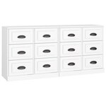vidaXL Buffets 2 Pièces blanc bois d'ingénierie